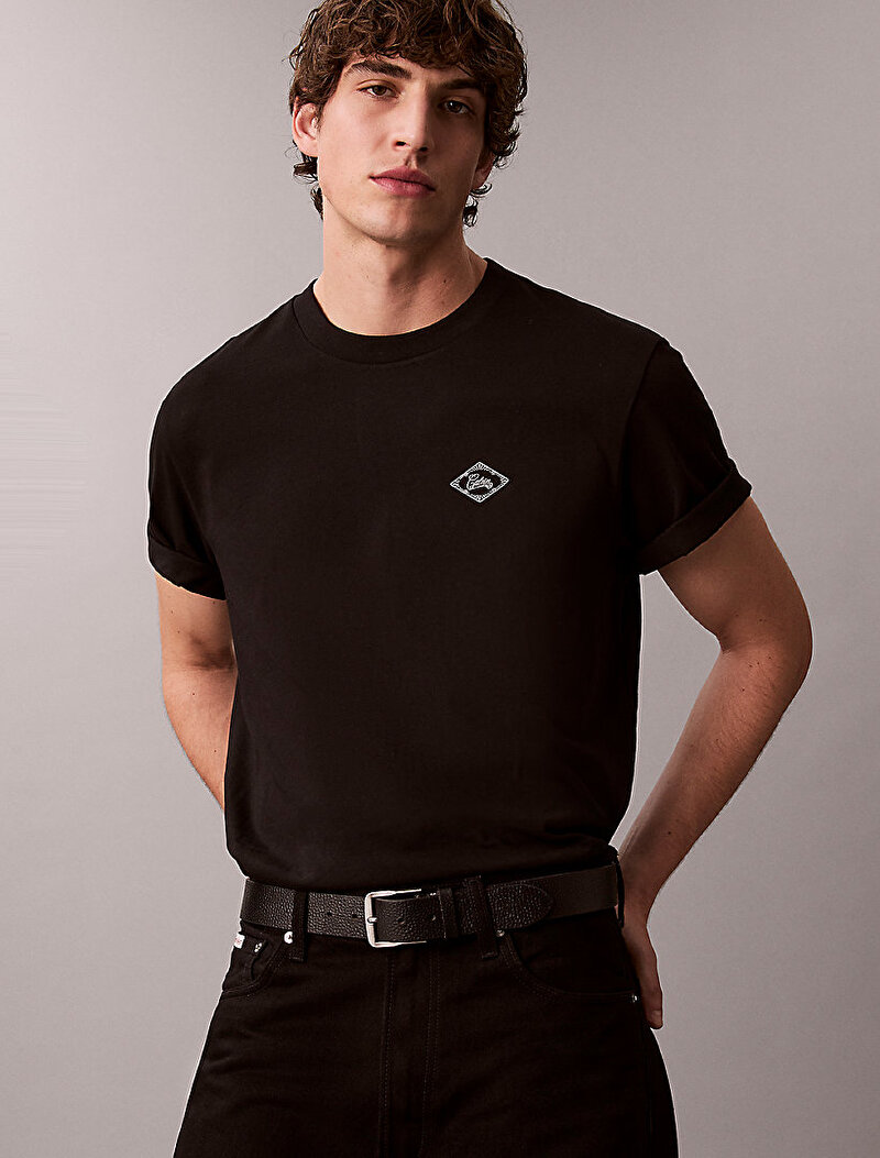 Calvin Klein Siyah Renkli Erkek 20s Calvin Match T-shirt