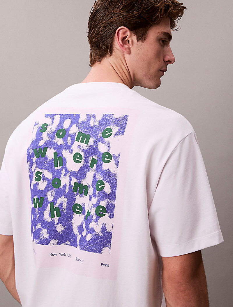 Calvin Klein Beyaz Renkli Erkek 16s Calvin T-shirt