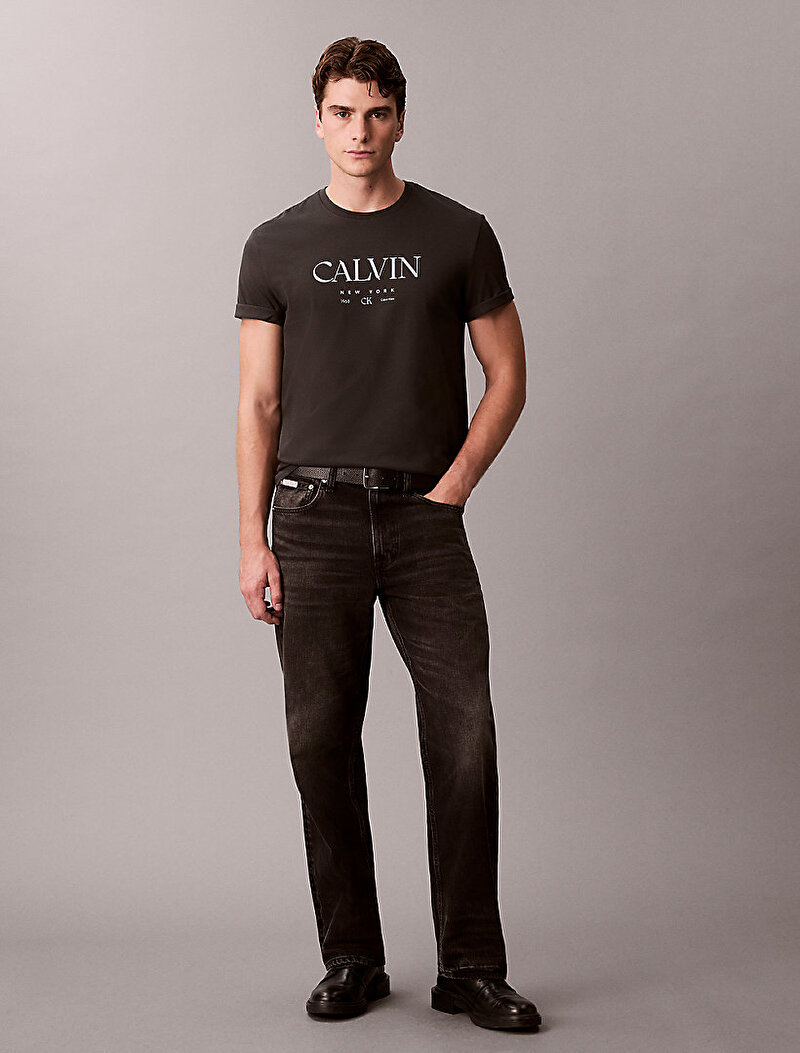 Calvin Klein Siyah Renkli Erkek 20s Calvin T-shirt