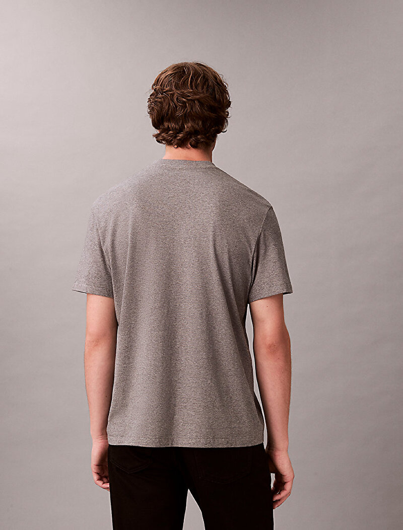 Calvin Klein Gri Renkli Erkek 20s Calvin T-shirt
