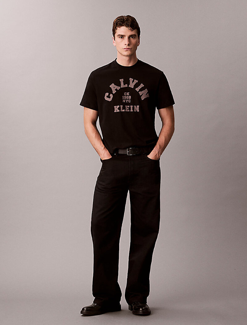 Calvin Klein Siyah Renkli Erkek 20s Calvin T-shirt