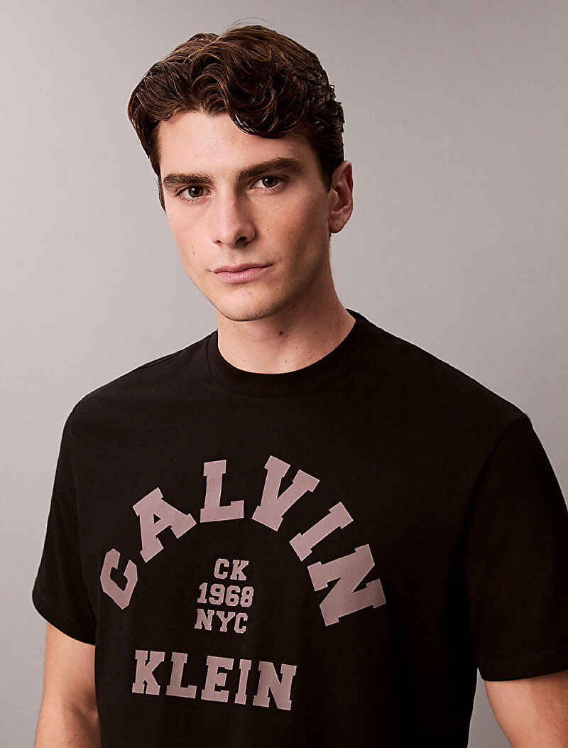 Calvin Klein Siyah Renkli Erkek 20s Calvin T-shirt