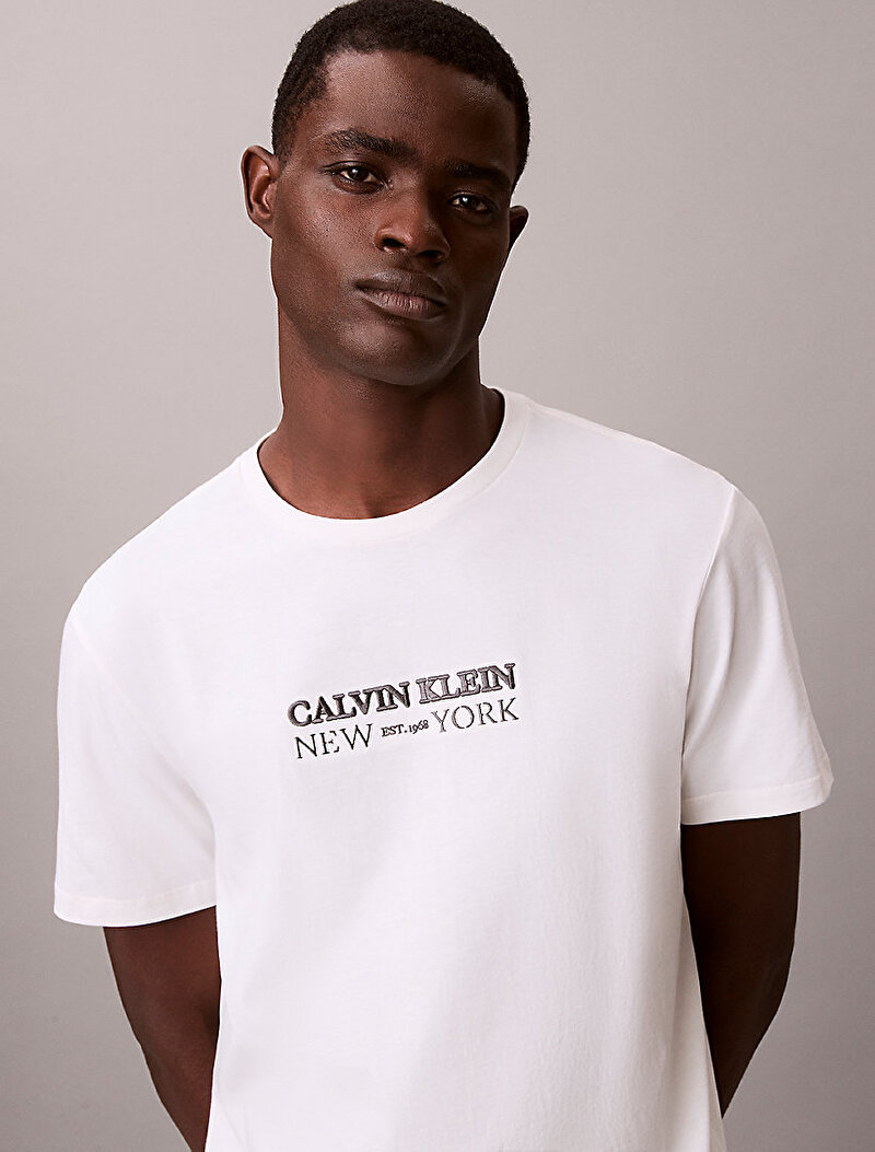 Calvin Klein Beyaz Renkli Erkek 20s T-shirt