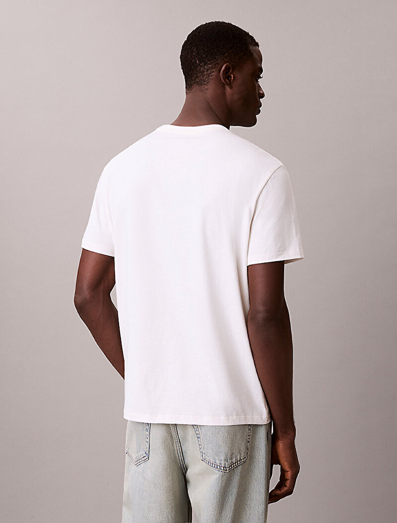 Calvin Klein Beyaz Renkli Erkek 20s T-shirt