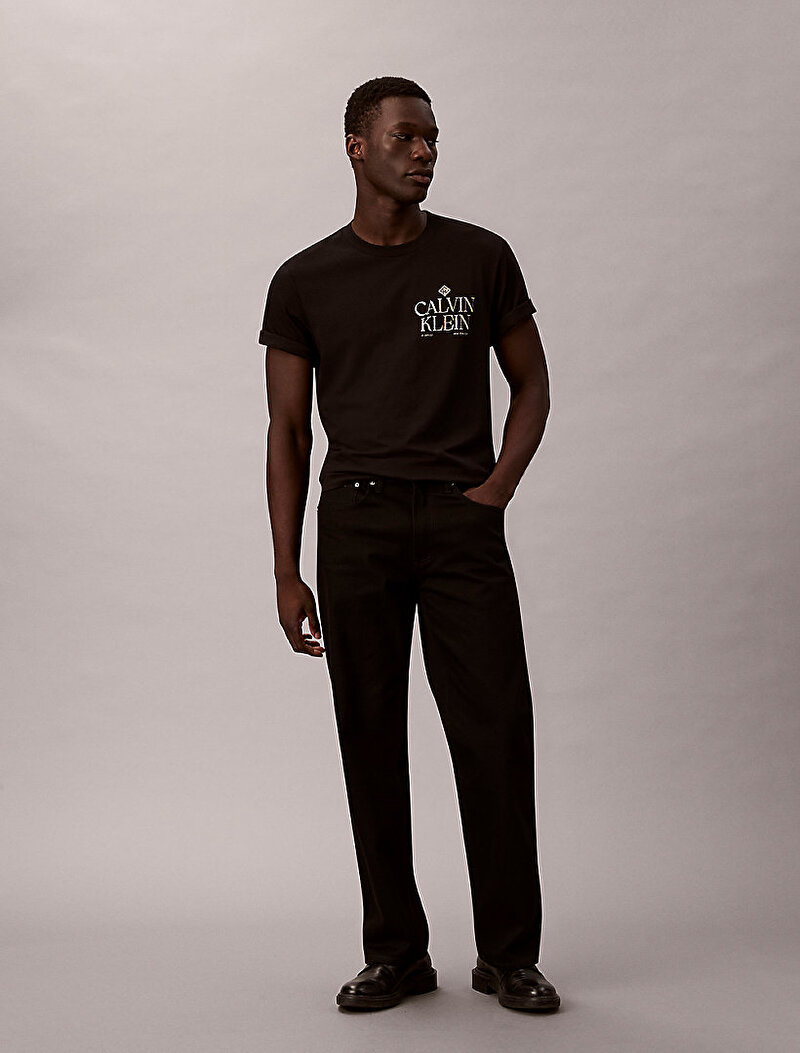 Calvin Klein Siyah Renkli Erkek 20s Calvin Roses T-shirt