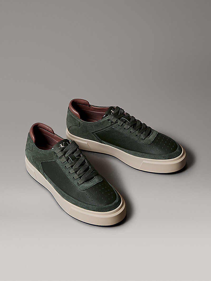 Calvin Klein Yeşil Renkli Erkek Basket Cupsole Laceup Sneaker