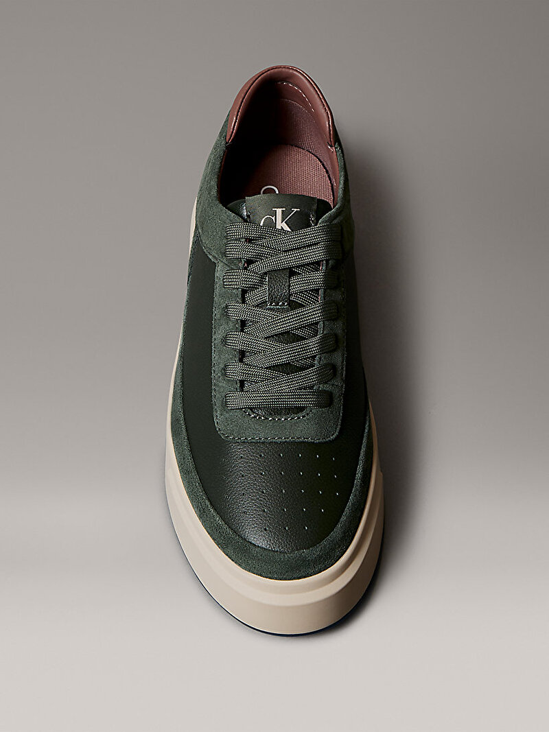 Calvin Klein Yeşil Renkli Erkek Basket Cupsole Laceup Sneaker