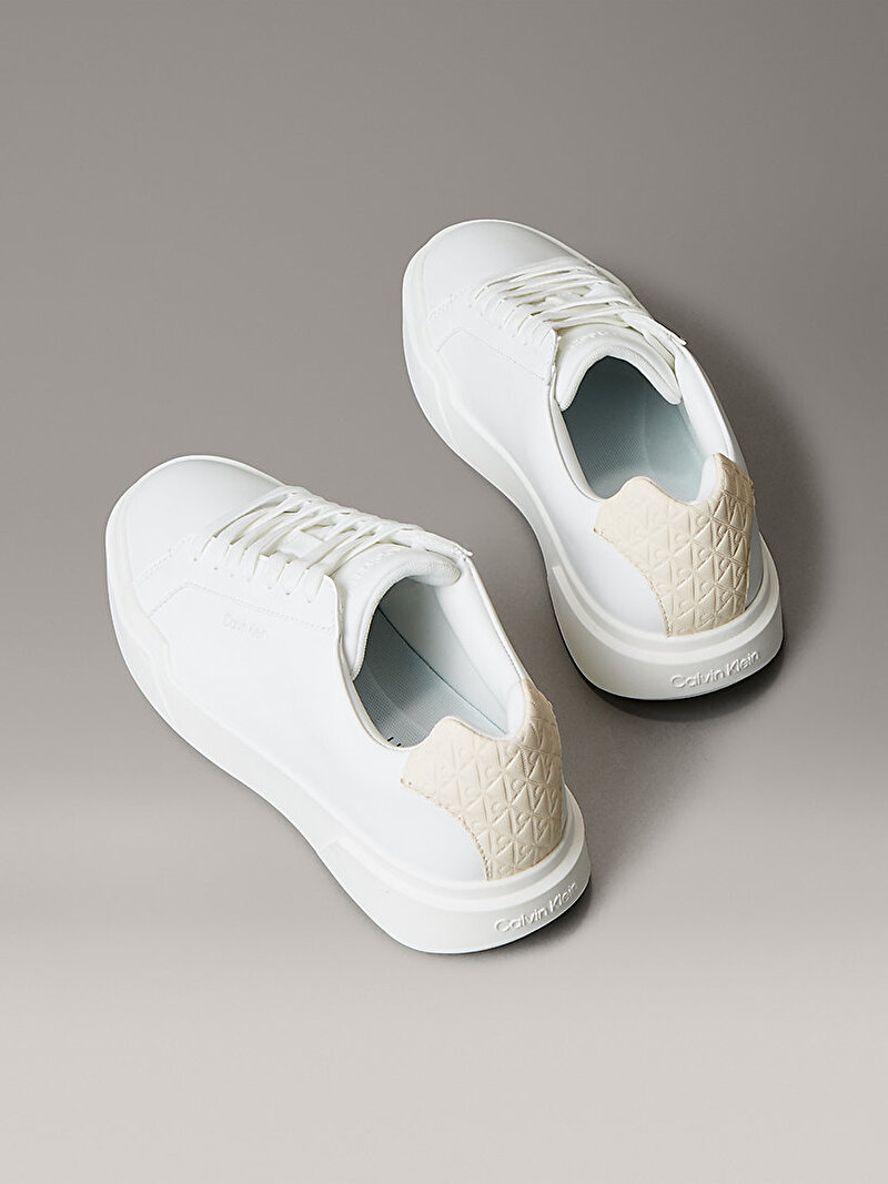 Calvin Klein Beyaz Renkli Kadın Chunky Cupsole Laceup Sneaker
