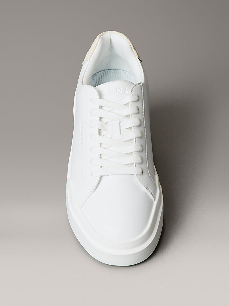 Calvin Klein Beyaz Renkli Kadın Chunky Cupsole Laceup Sneaker