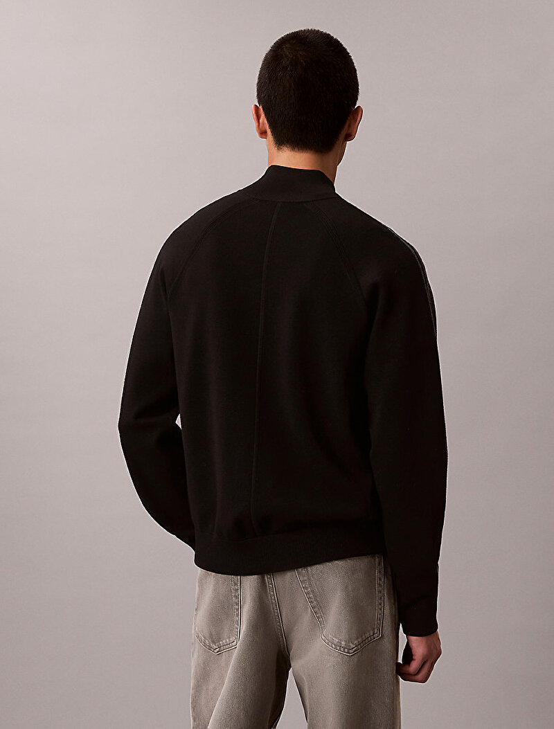 Calvin Klein Siyah Renkli Erkek Tech Knit Track Hırka