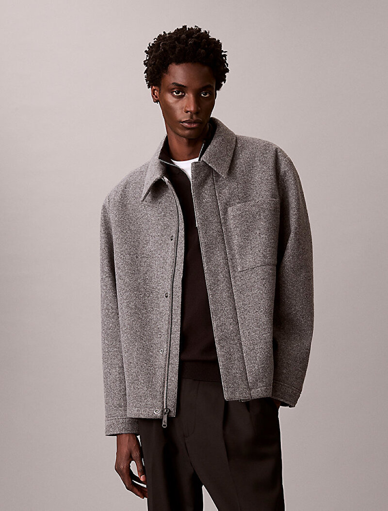 Calvin Klein Gri Renkli Erkek Filled Tech Woo Kaban