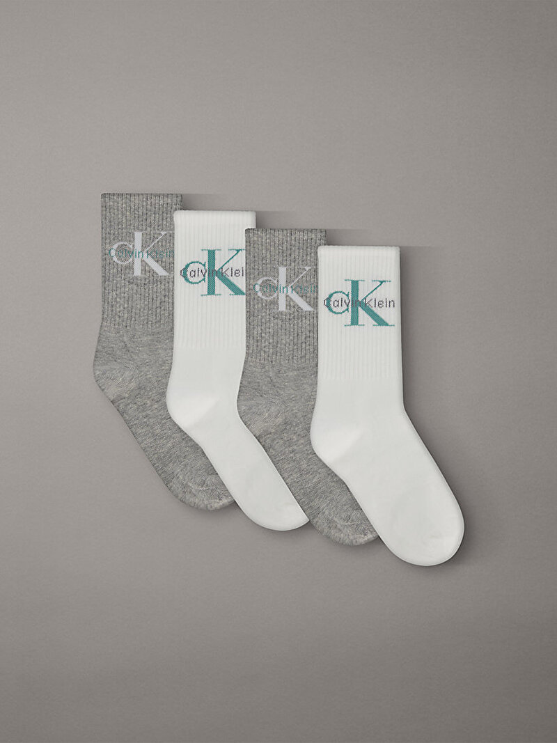 Calvin Klein Çok renkli Renkli Kadın CKJ 4'lü Paket Çorap