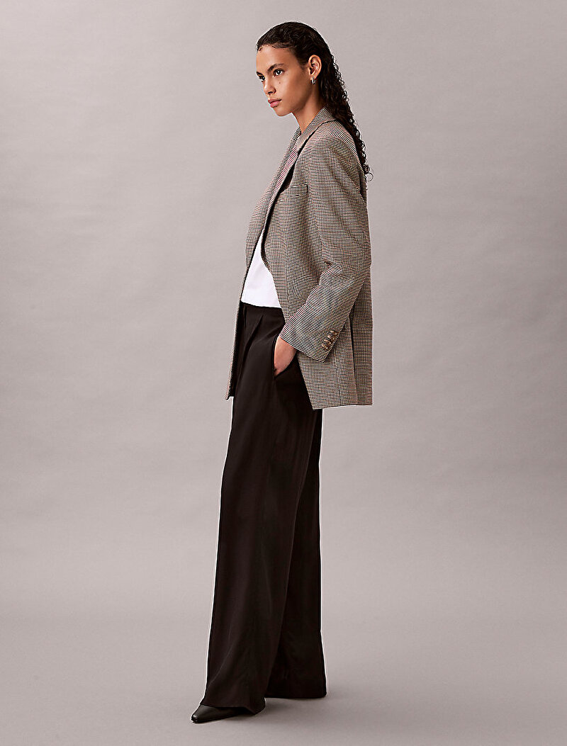 Calvin Klein Bej Renkli Kadın Tech Suiting Oversize Blazer