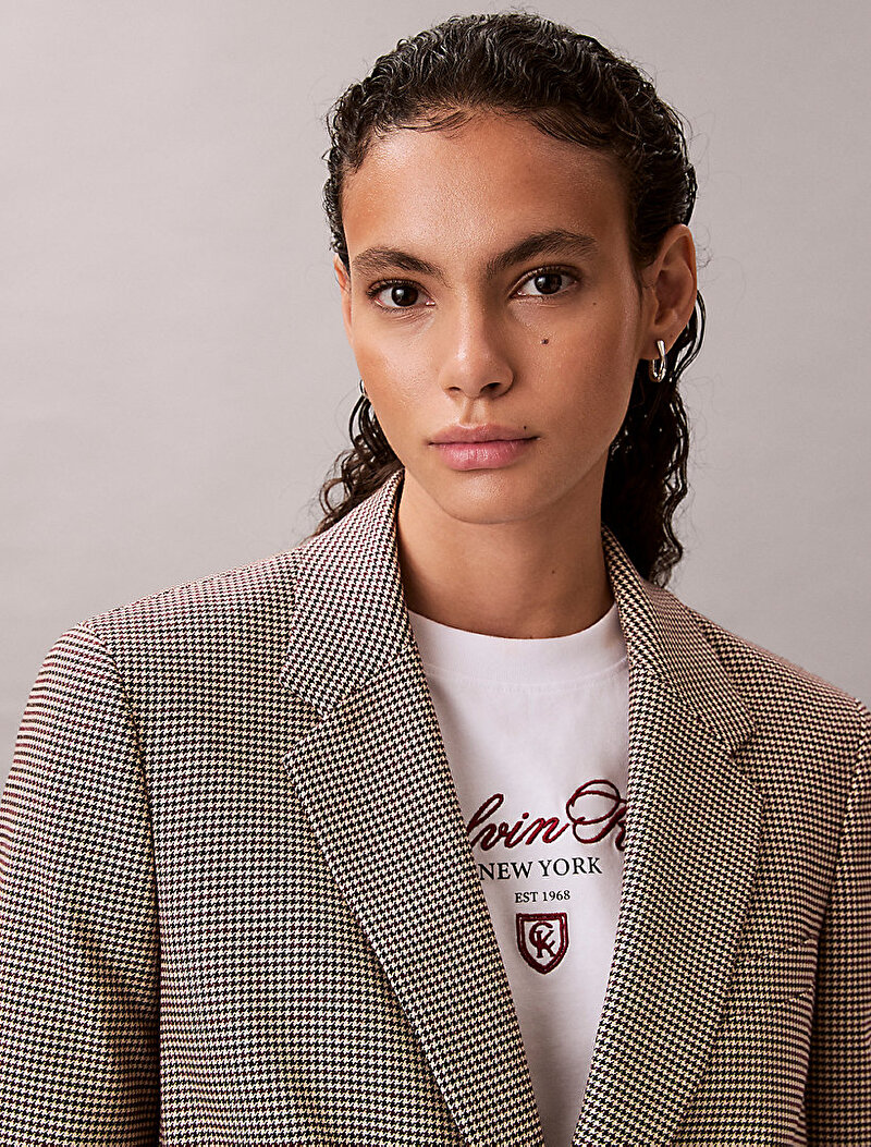 Calvin Klein Bej Renkli Kadın Tech Suiting Oversize Blazer