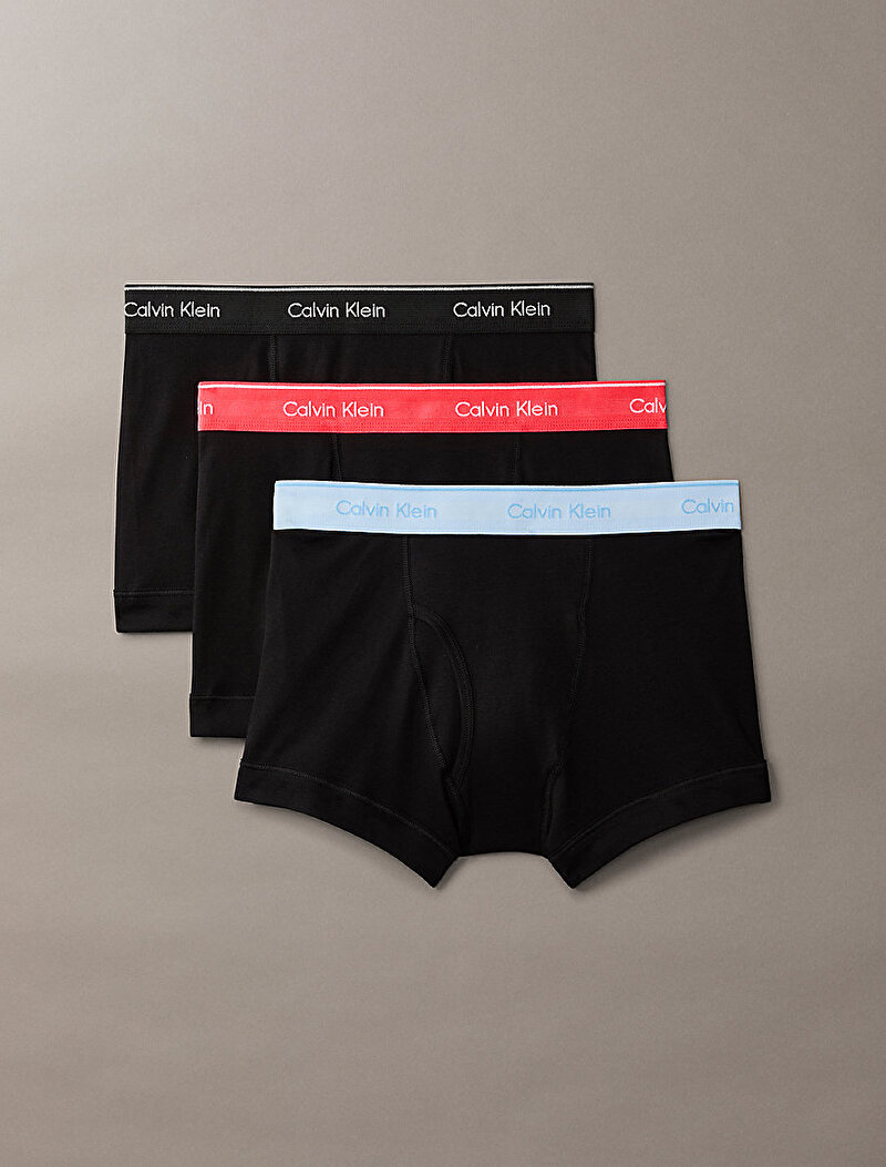 Calvin Klein Siyah Renkli Erkek 3'lü Paket Trunk Boxer