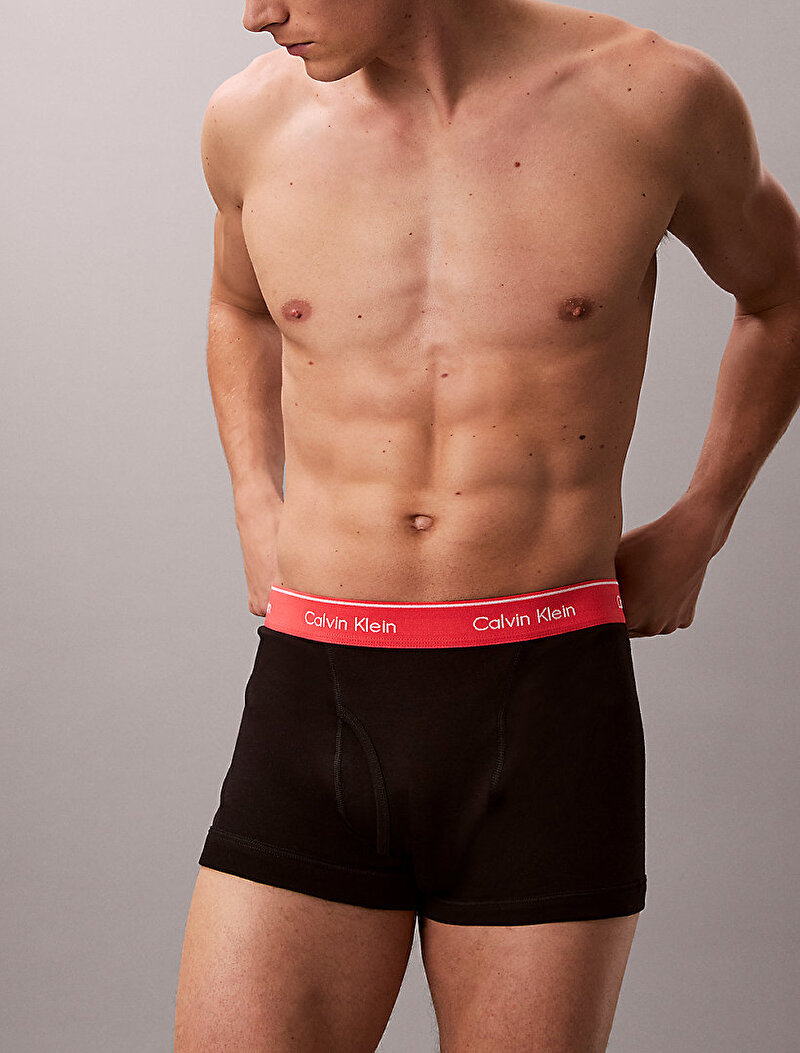 Calvin Klein Siyah Renkli Erkek 3'lü Paket Trunk Boxer