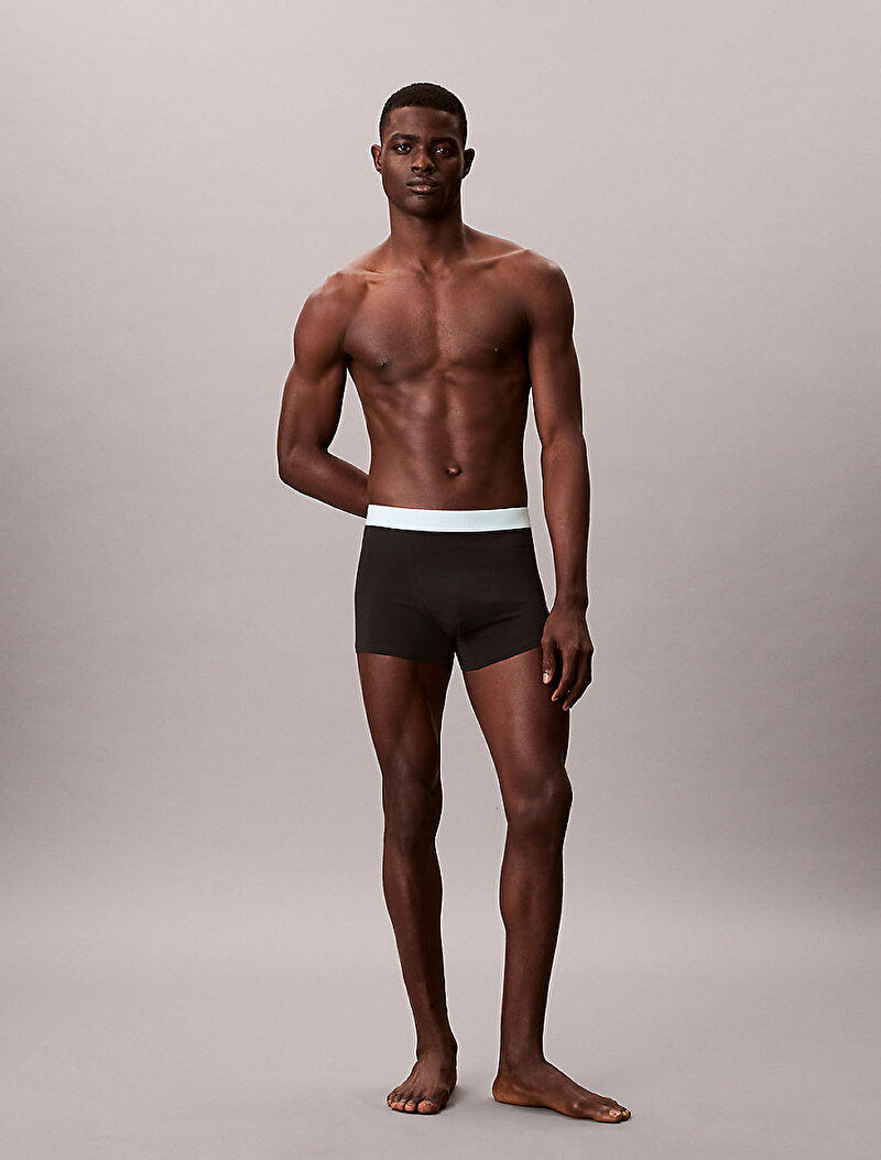 Calvin Klein Siyah Renkli Erkek 3'lü Paket Relaxed Fit Trunk Boxer