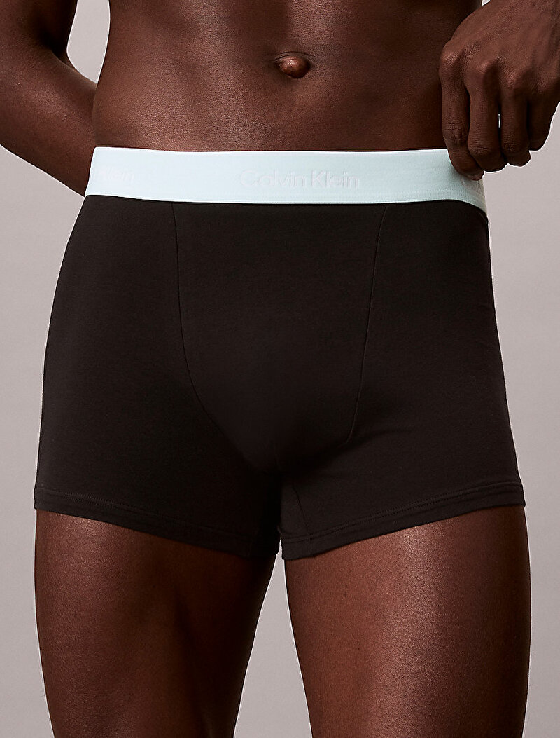 Calvin Klein Siyah Renkli Erkek 3'lü Paket Relaxed Fit Trunk Boxer