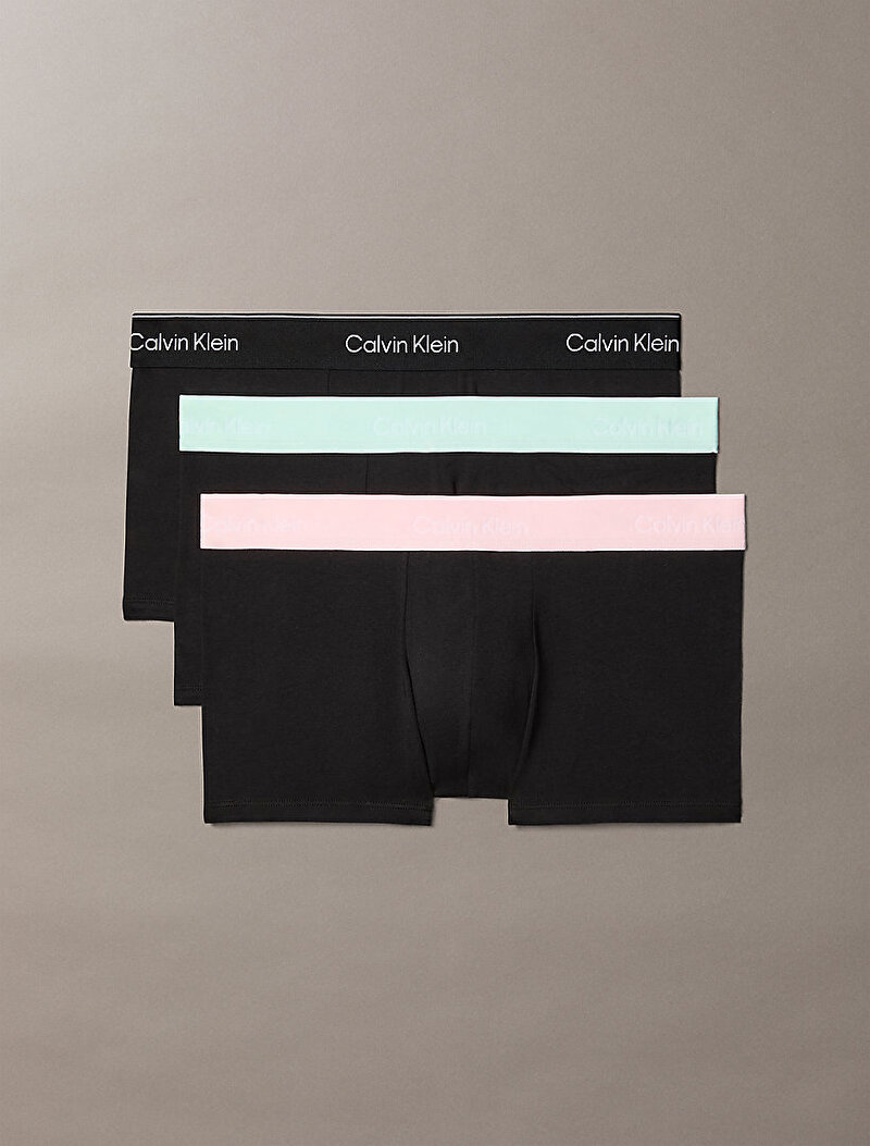 Calvin Klein Siyah Renkli Erkek 3'lü Paket Low Rise Trunk Boxer