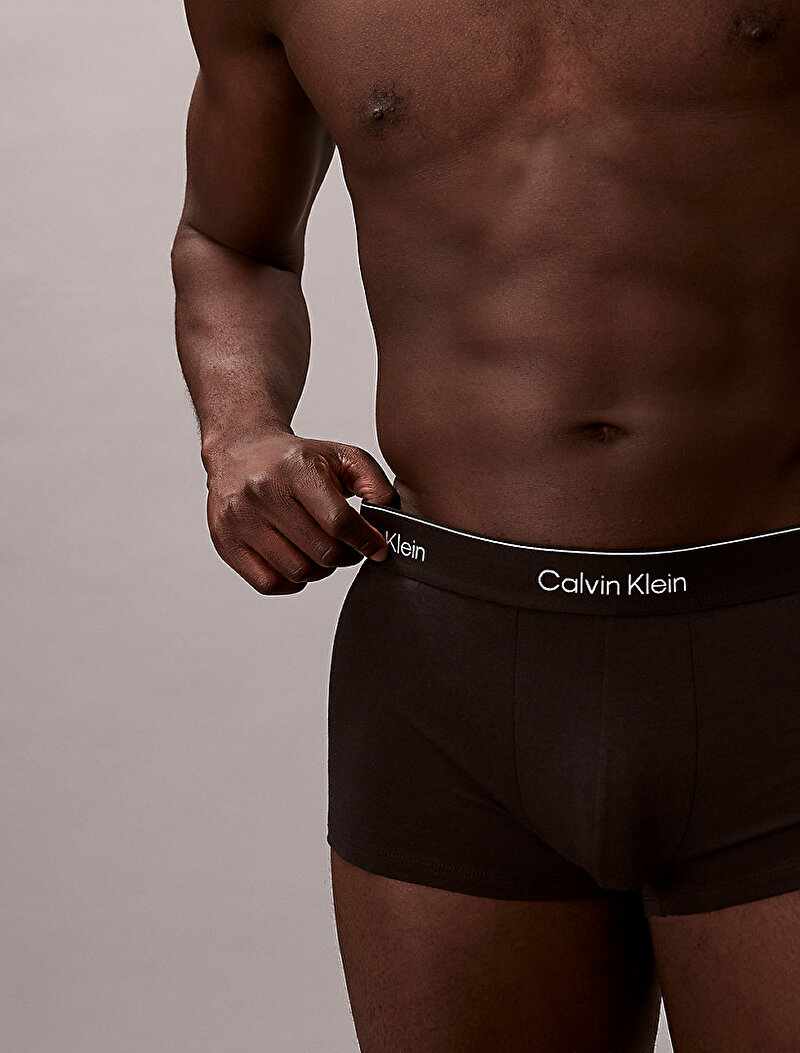 Calvin Klein Siyah Renkli Erkek 3'lü Paket Low Rise Trunk Boxer