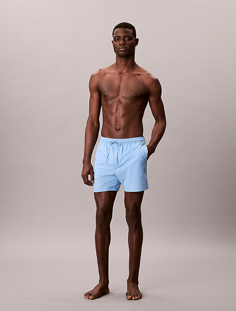 Calvin Klein Mavi Renkli Erkek Medium Drawstring Deniz Şortu