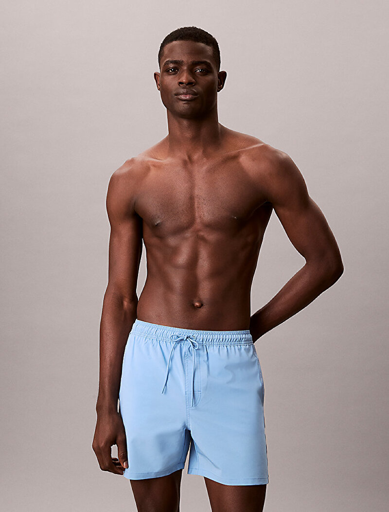 Calvin Klein Mavi Renkli Erkek Medium Drawstring Deniz Şortu