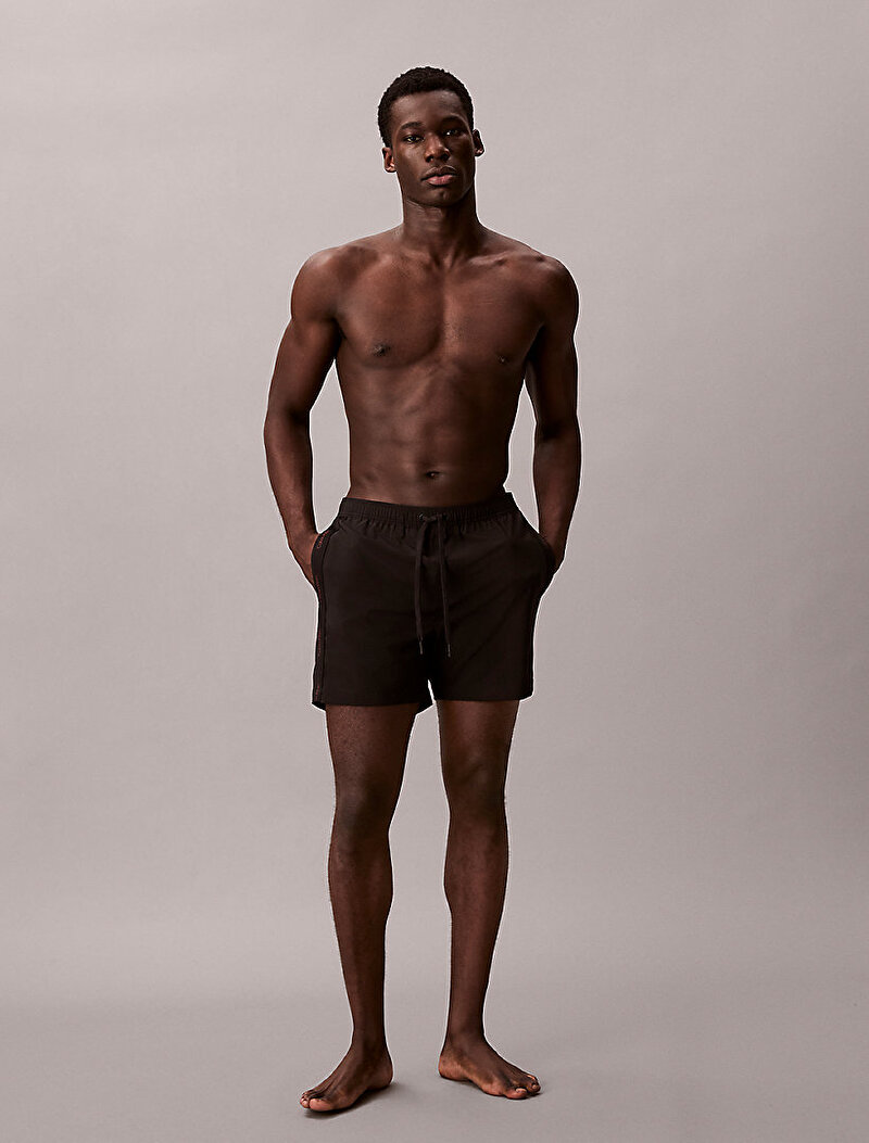 Calvin Klein Siyah Renkli Erkek Medium Drawstring Deniz Şortu