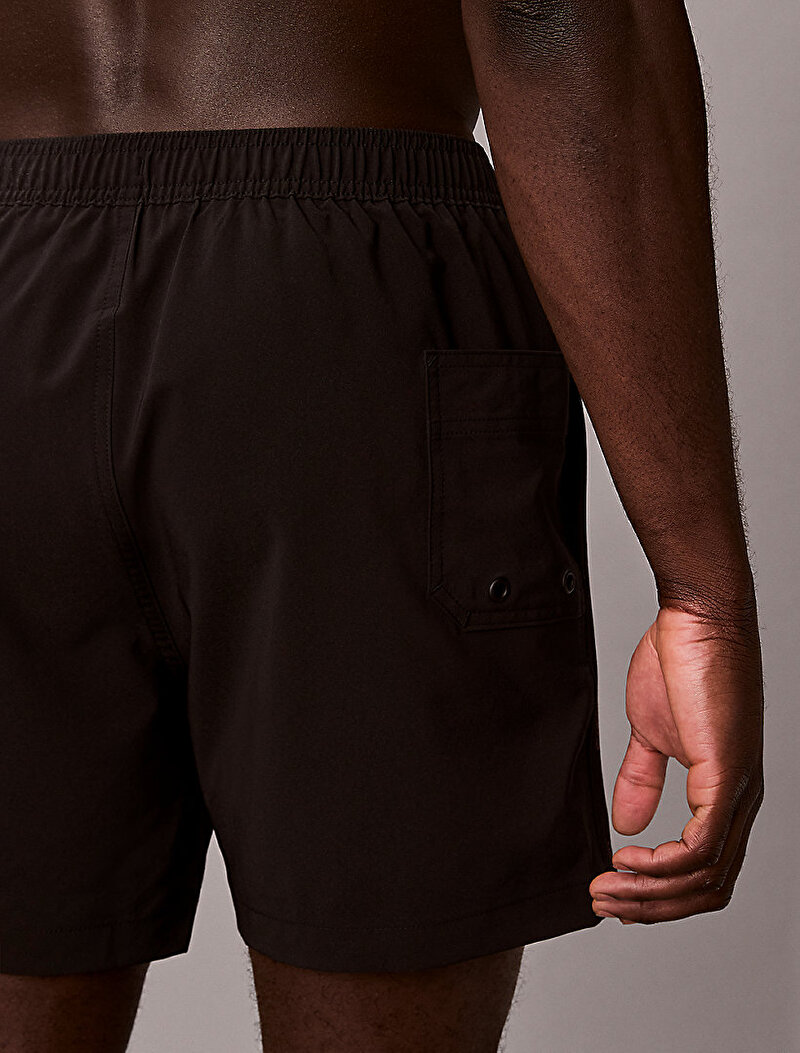 Calvin Klein Siyah Renkli Erkek Medium Drawstring Deniz Şortu