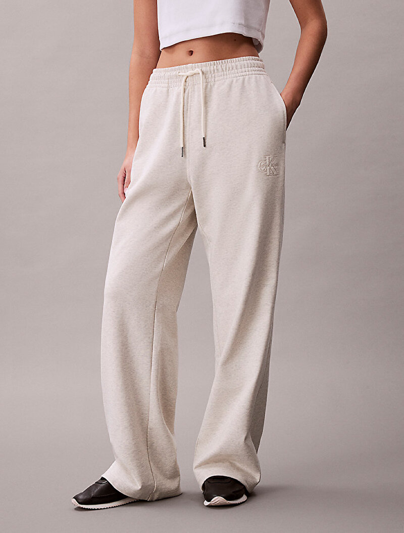 Calvin Klein Gri Renkli Kadın Embossed Monologo Eşofman Altı