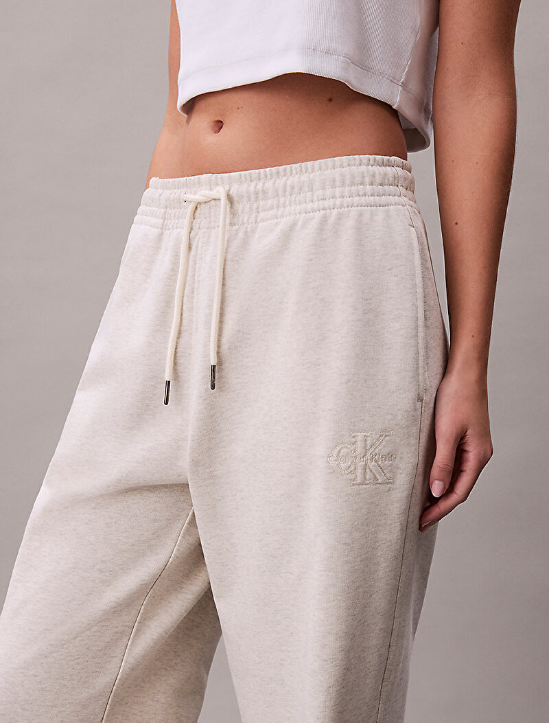 Calvin Klein Gri Renkli Kadın Embossed Monologo Eşofman Altı