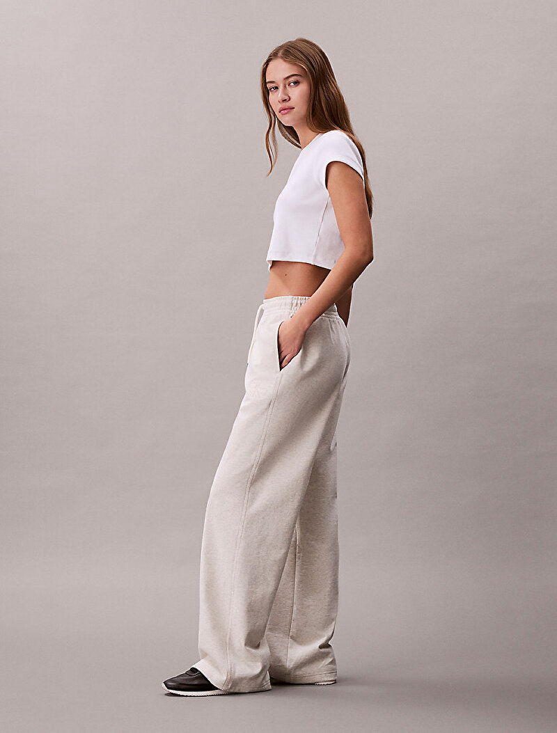 Calvin Klein Gri Renkli Kadın Embossed Monologo Eşofman Altı