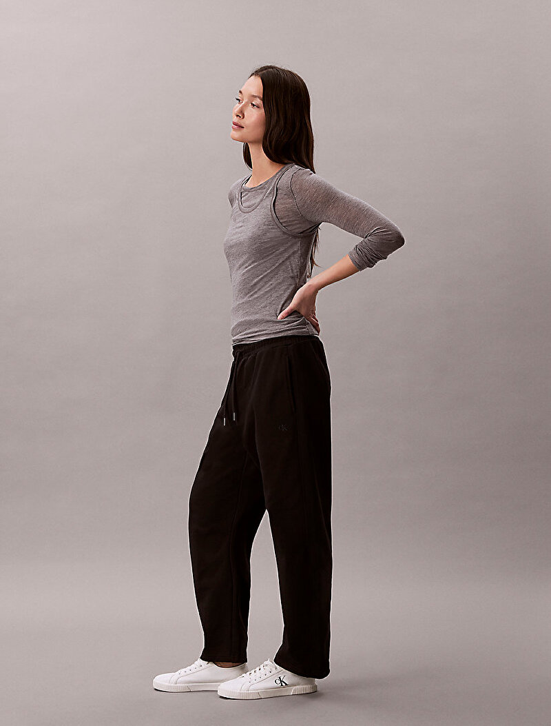 Calvin Klein Siyah Renkli Kadın Monogram French Eşofman Altı