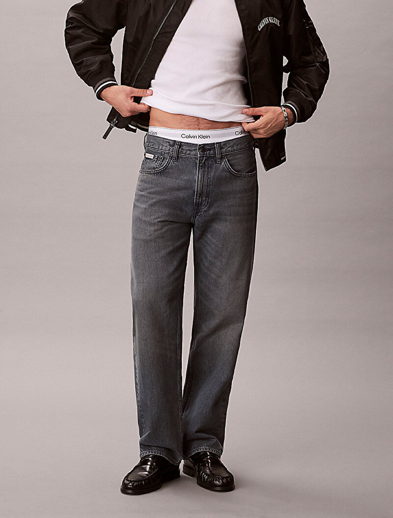 Calvin Klein Mavi Renkli Erkek 90s Straight Blue Jean Pantolon