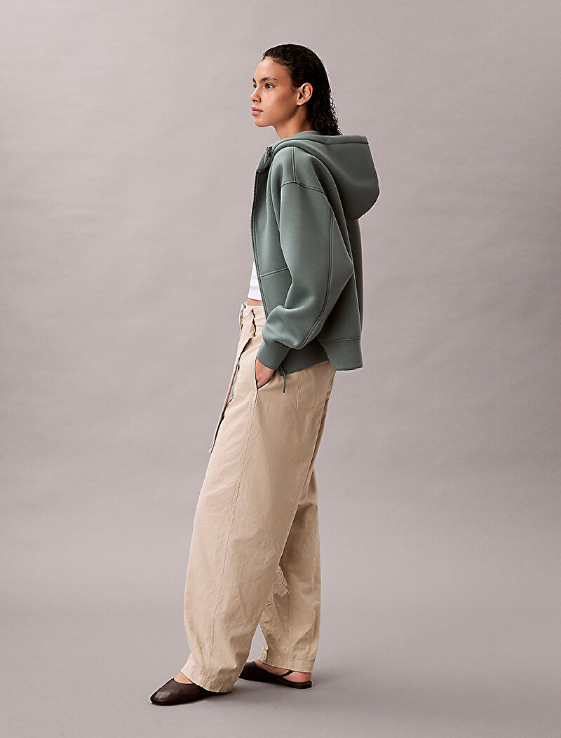 Calvin Klein Bej Renkli Kadın Cotton Seamed Pantolon