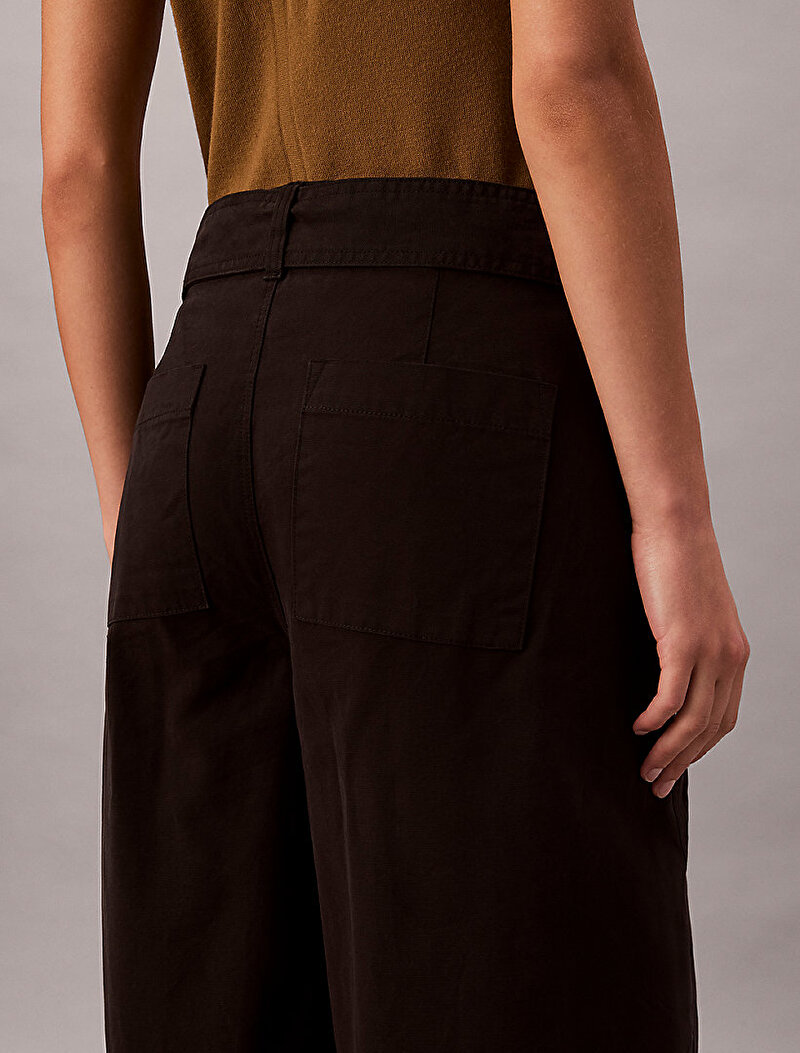 Calvin Klein Siyah Renkli Kadın Cotton Seamed Pantolon