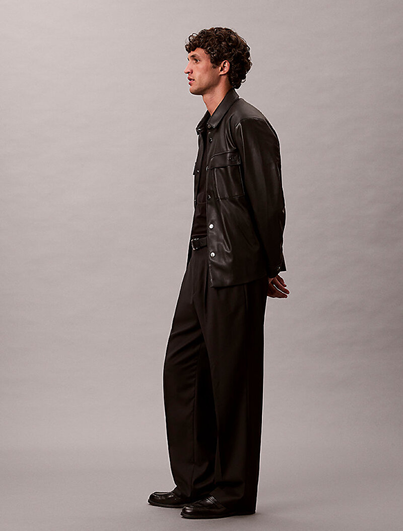 Calvin Klein Siyah Renkli Erkek Wide Leg Travel Pantolon