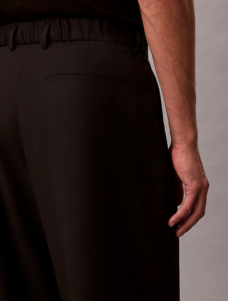 Calvin Klein Siyah Renkli Erkek Wide Leg Travel Pantolon