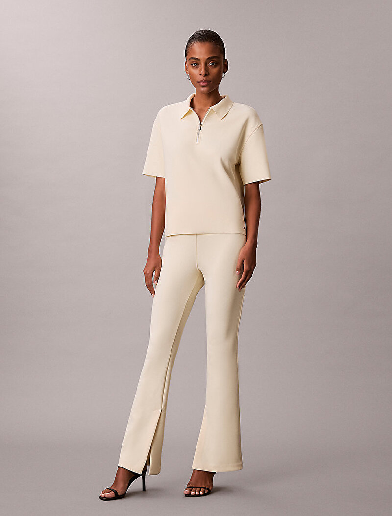 Calvin Klein Bej Renkli Kadın Tailored Knit Pull Pantolon