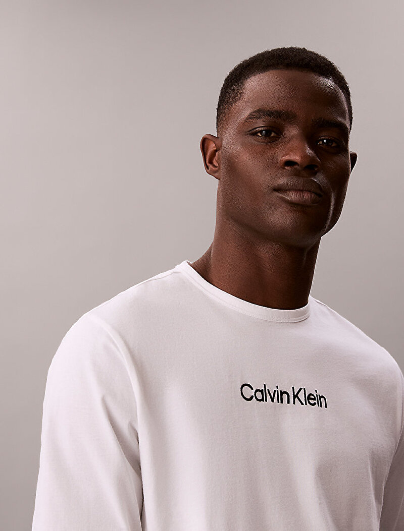 Calvin Klein Beyaz Renkli Erkek Pijama Set