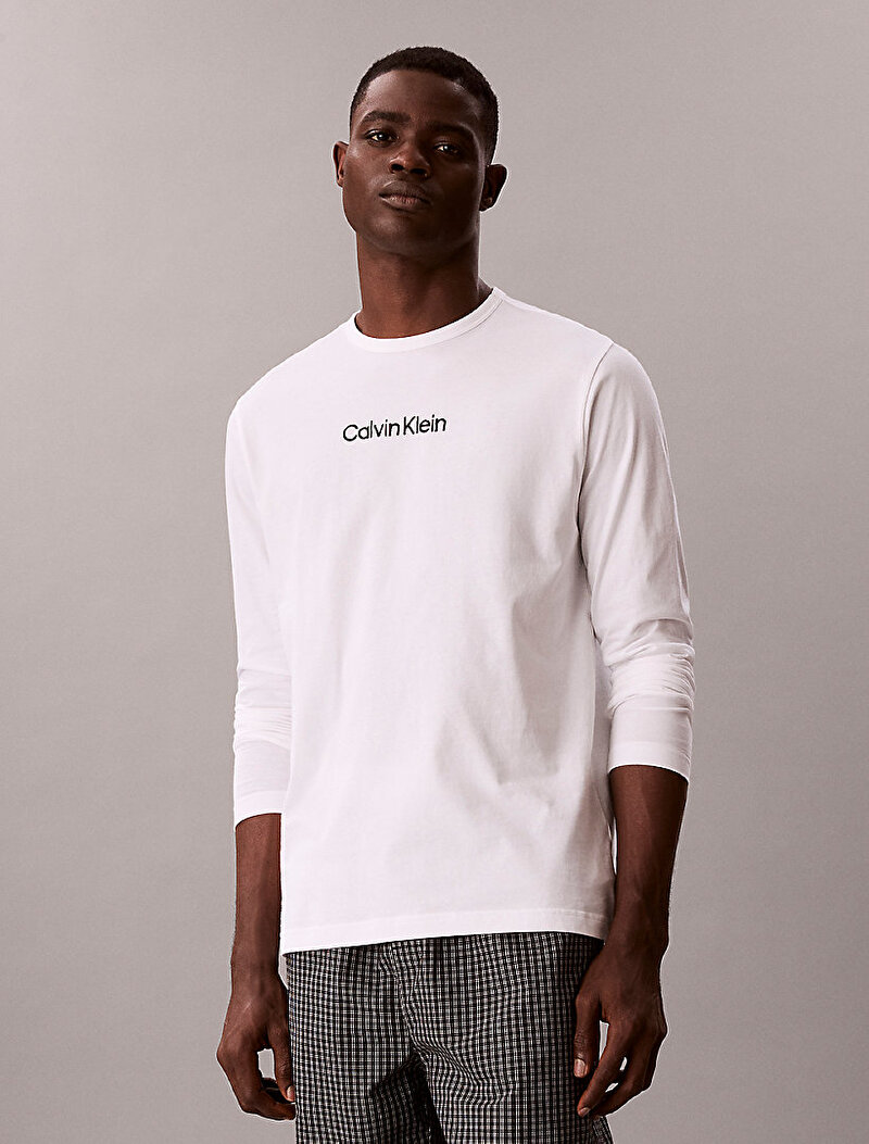 Calvin Klein Beyaz Renkli Erkek Pijama Set