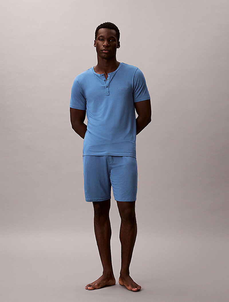 Calvin Klein Mavi Renkli Erkek Modal Şort Pijama Altı