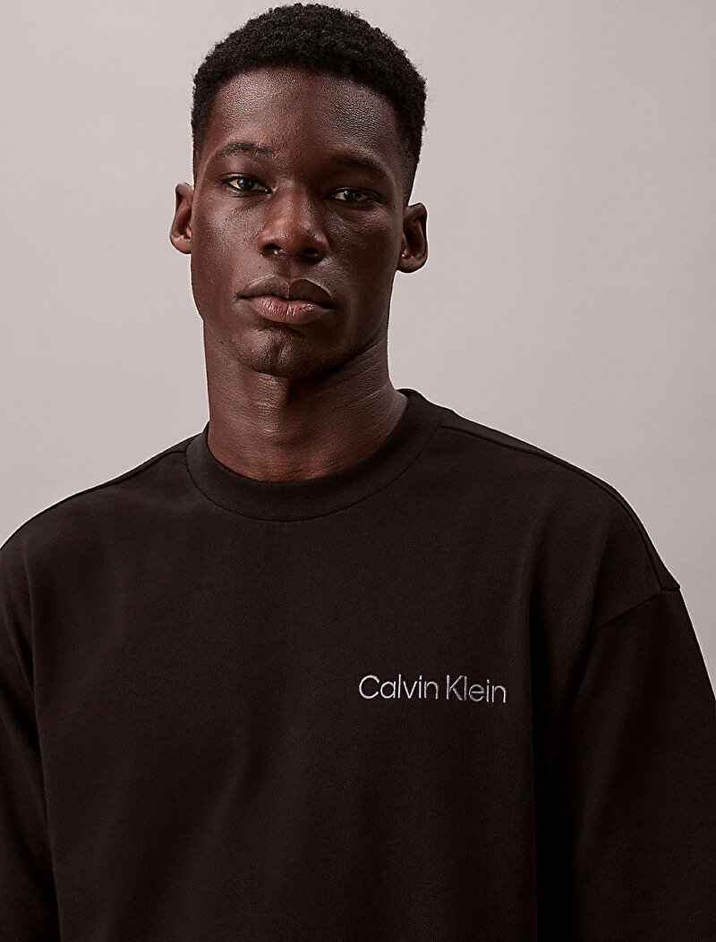 Calvin Klein Siyah Renkli Erkek Crew Neck T-shirt