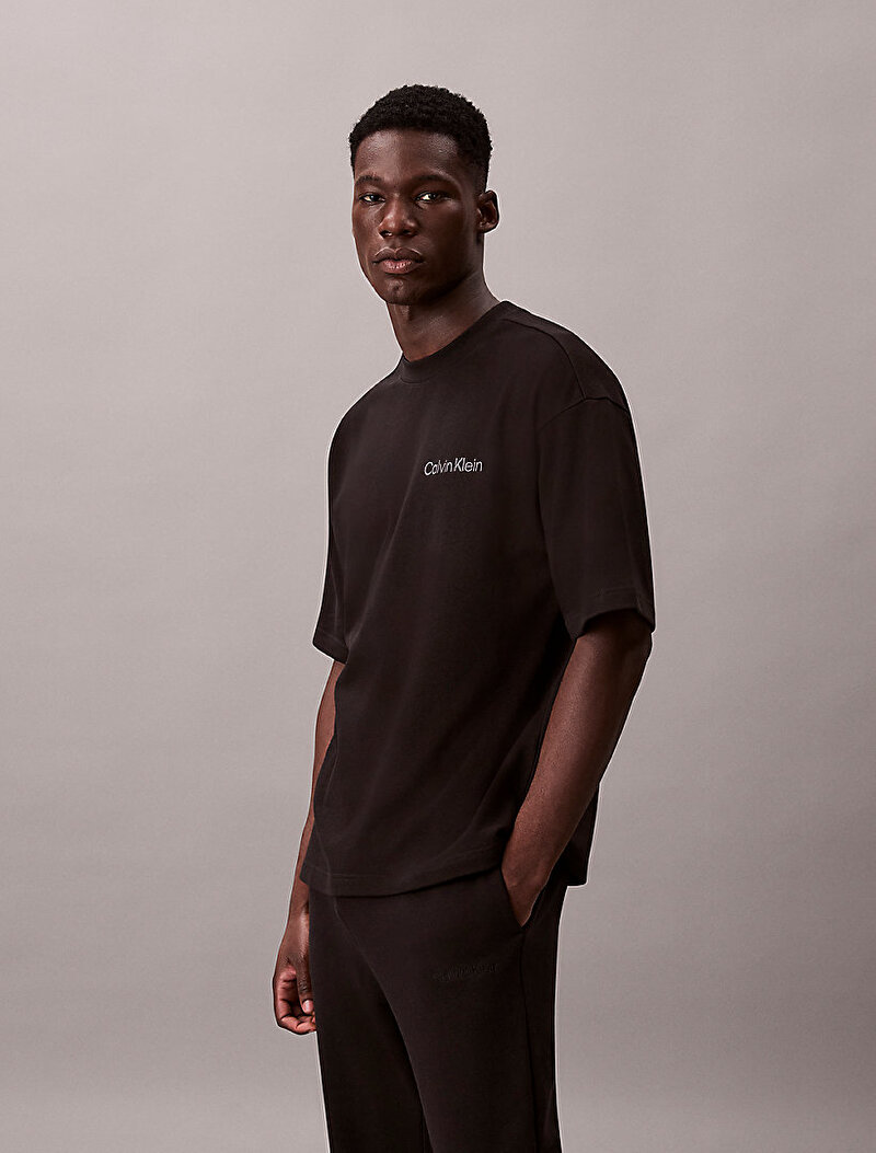 Calvin Klein Siyah Renkli Erkek Crew Neck T-shirt