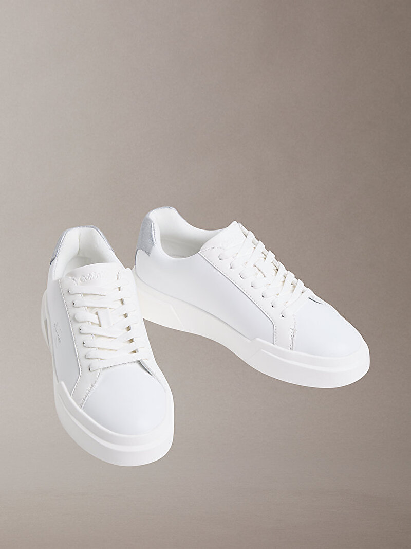 Calvin Klein Beyaz Renkli Kadın Chunky Cupsole Met Sneaker