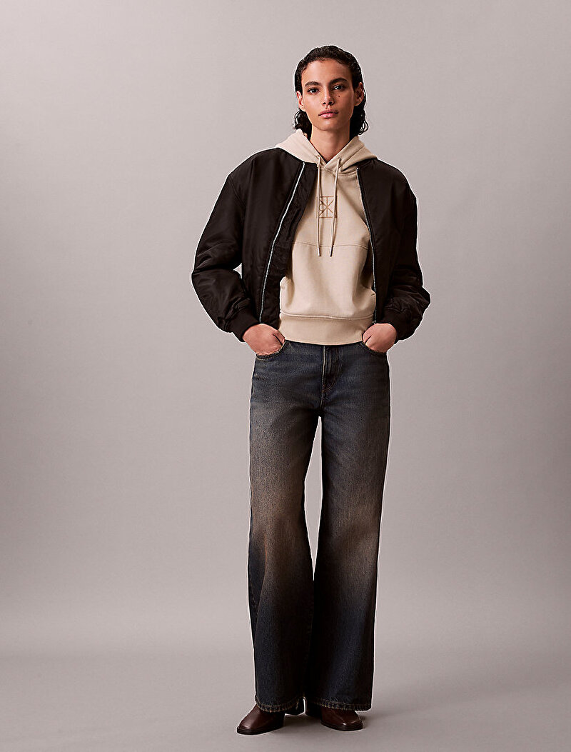 Calvin Klein Bej Renkli Kadın Relaxed Premium Sweatshirt