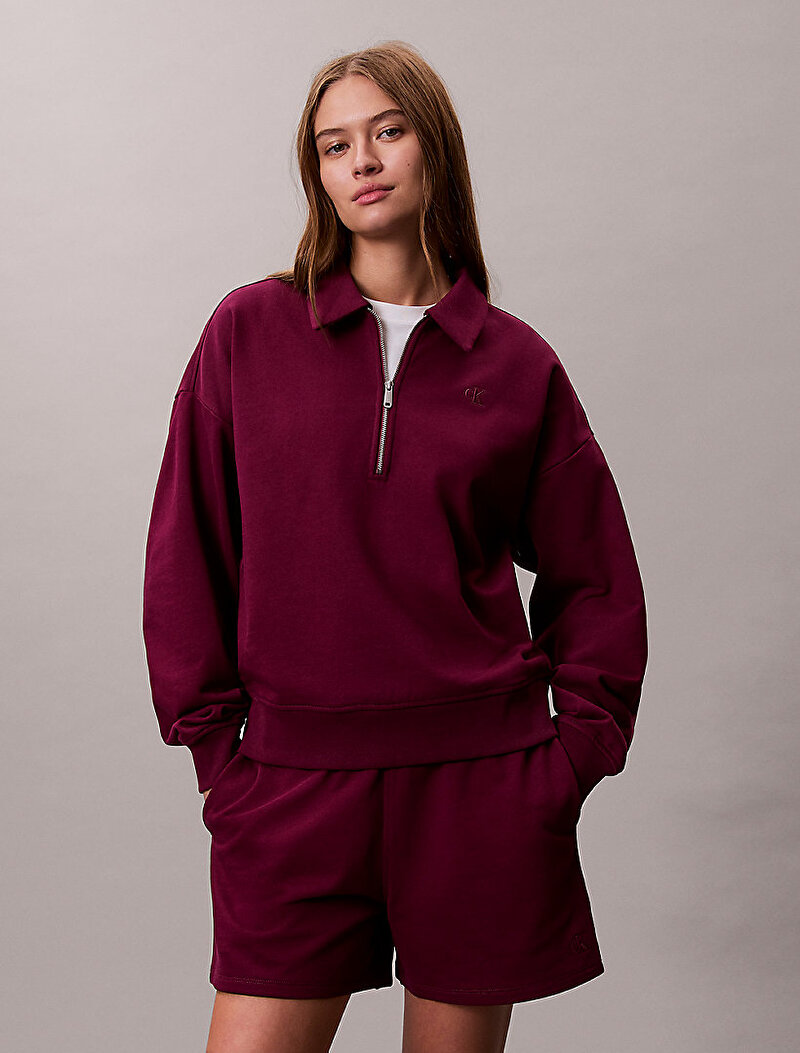 Calvin Klein Kırmızı Renkli Kadın Archive Terry Sweatshirt