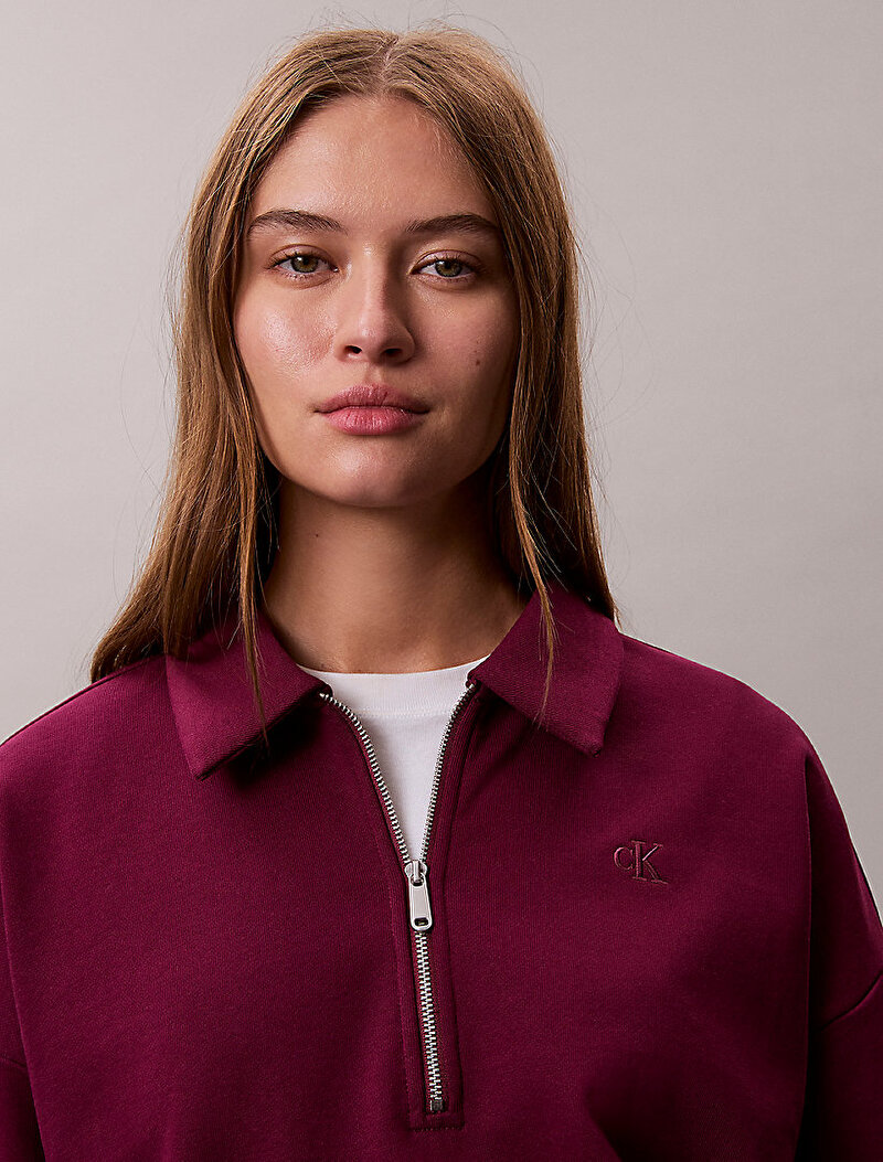 Calvin Klein Kırmızı Renkli Kadın Archive Terry Sweatshirt