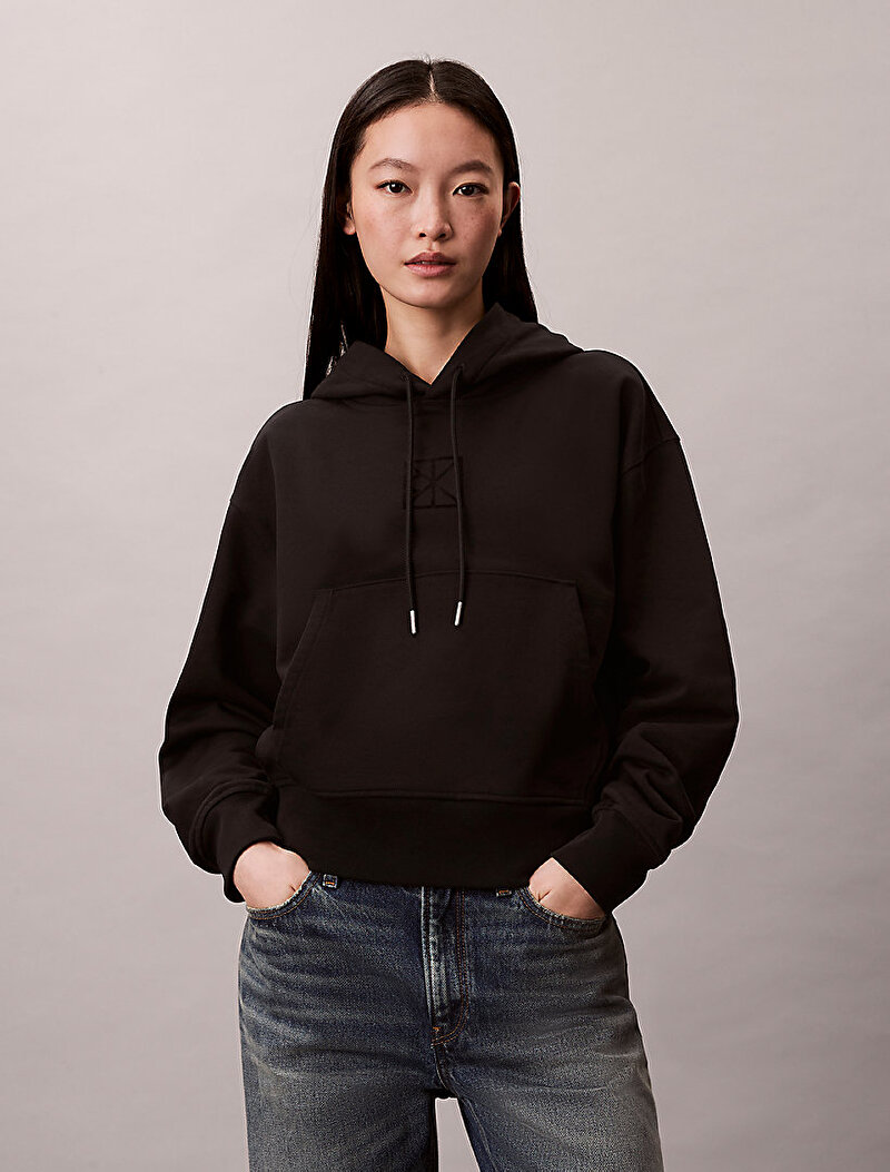 Calvin Klein Siyah Renkli Kadın Relaxed Premium Sweatshirt