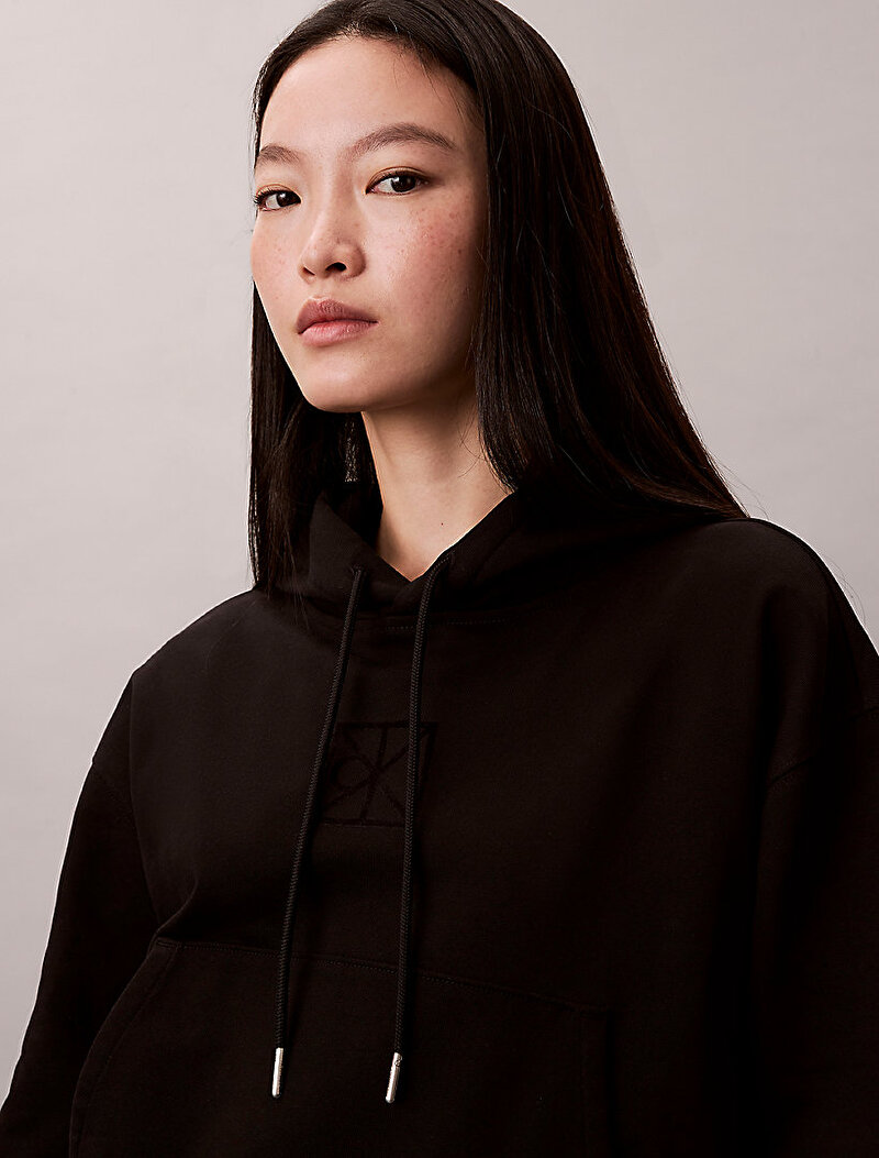 Calvin Klein Siyah Renkli Kadın Relaxed Premium Sweatshirt