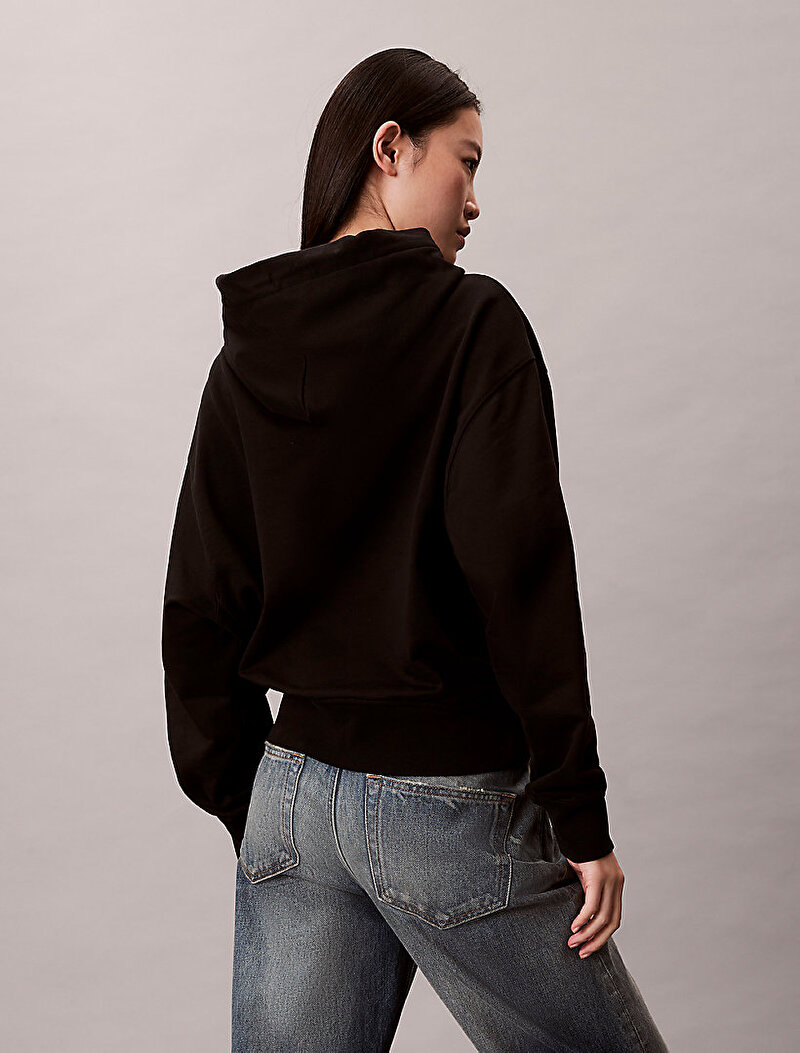 Calvin Klein Siyah Renkli Kadın Relaxed Premium Sweatshirt